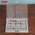 Top Professional supplier clear acrylic   jewelry storage box  Cosmetics Jewelry Organizer  plastic earring box